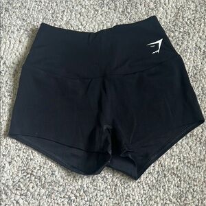Gymshark Black Athletic Shorts Moisture-Wicking Compression